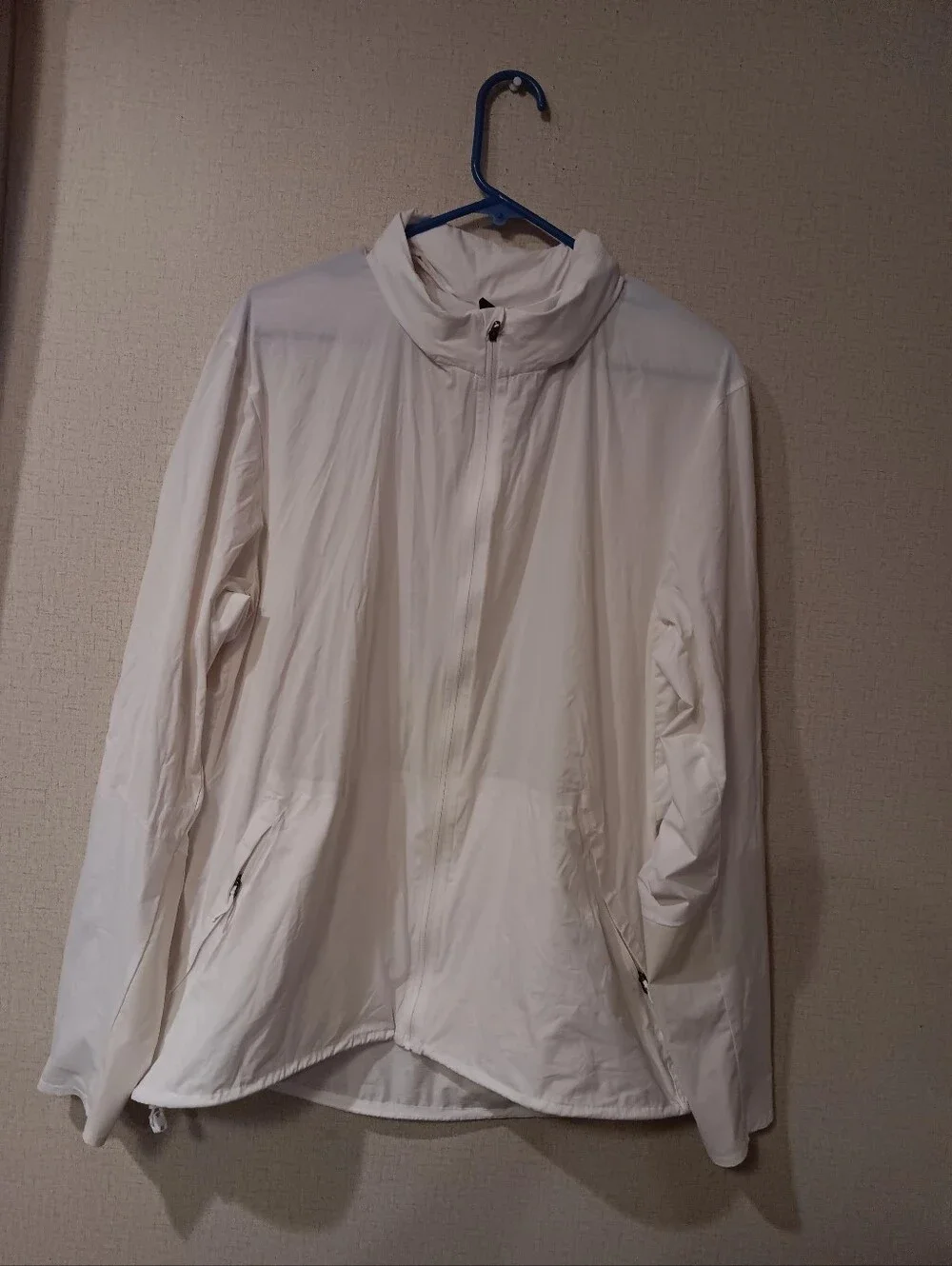 Lululemon Men's Active Jacket Full Zip Hooded Sz XL White Lightweight